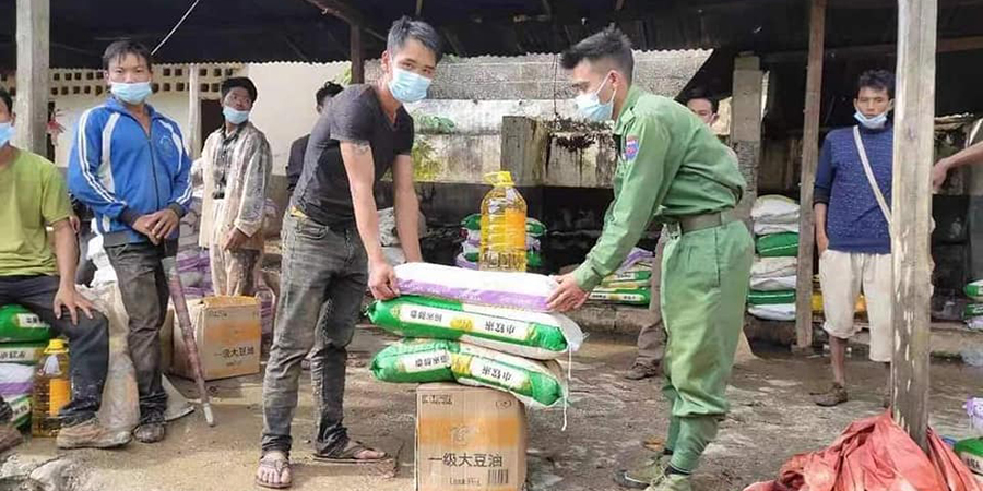 MNDAA ကိုးကန့်ပြည်သူ့အုပ်ချူပ်ရေးအဖွဲ့က မုံးကိုးပြည်သူများကို စားနပ်ရိက္ခာထောက်ပံ့