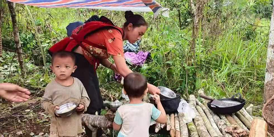 စစ်ကောင်စီက ထောက်ပံ့ပစ္စည်းများ သယ်ခွင့်မပြုသဖြင့် စစ်ရှောင်များစားနပ်ရိက္ခာ အကူအညီ လိုအပ်