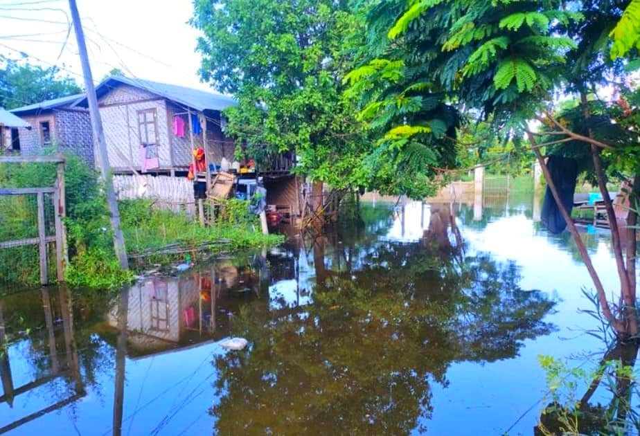 စစ်ကိုင်းမြို့ အနိမ့်ပိုင်းရပ်ကွက်တစ်ချို့တွင် ဧရာဝတီမြစ်ရေ စတင်ဝင်ရောက်