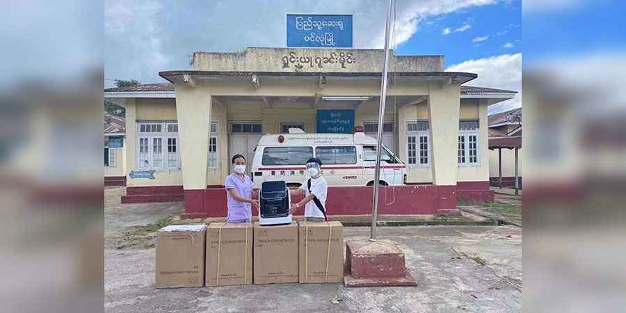 ရှမ်းပြည်နယ်ရှိ ဆေးရုံများအတွက် SSPP/SSA က အောက်ဆီဂျင်စက်များ လှူဒါန်း
