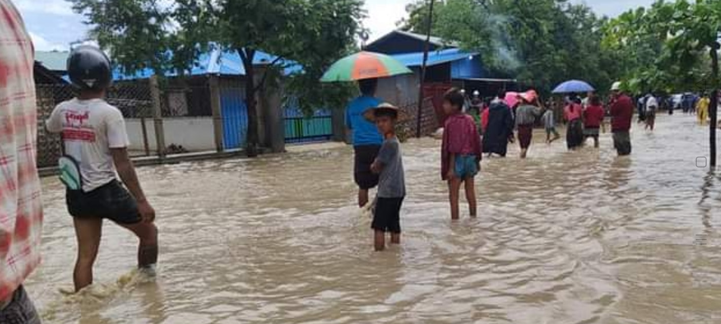 ဝမ်းတွင်းနှင့် သာစည်တွင် မိုးရွာသွန်းမှုများသဖြင့် လူနေအိမ်နှင့် ယာခင်းများ ရေနစ်မြုပ်