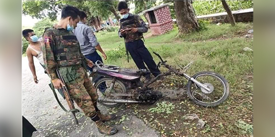 တောင်သမန်အင်းအနီး စစ်ကားမိုင်းခွဲခံရပြီးနောက် ပြည်သူများကို စစ်ကောင်စီက ရိုက်နှက်စစ်ဆေး