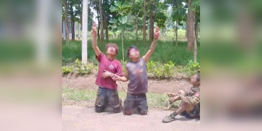လက်သုံးချောင်းထောင်လူငယ် ၂ ဦးပုံ ငွေတောင် ခလရ ၁၀၂ ဝင်းထဲ ဖြစ်ခဲ့ဟုဆို