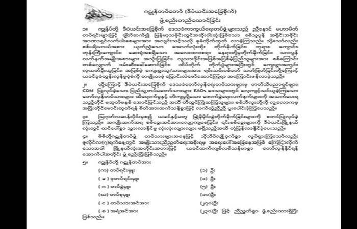 ဂဠုန်တပ်တော်ကို အရာရှိစစ်သည် အင်အား ၅၀၀ ကျော်ဖြင့် ပြင်ဆင်ဖွဲ့စည်း