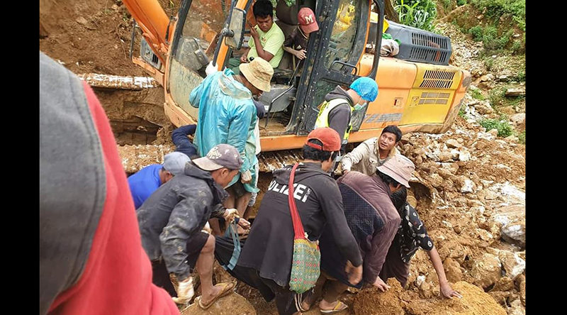 မိုးကုတ်မြို့ ကျောက်လုပ်ကွက်တခုတွင် မြေပြို၊ တွင်းလုပ်သား ၂ ဦး သေဆုံး
