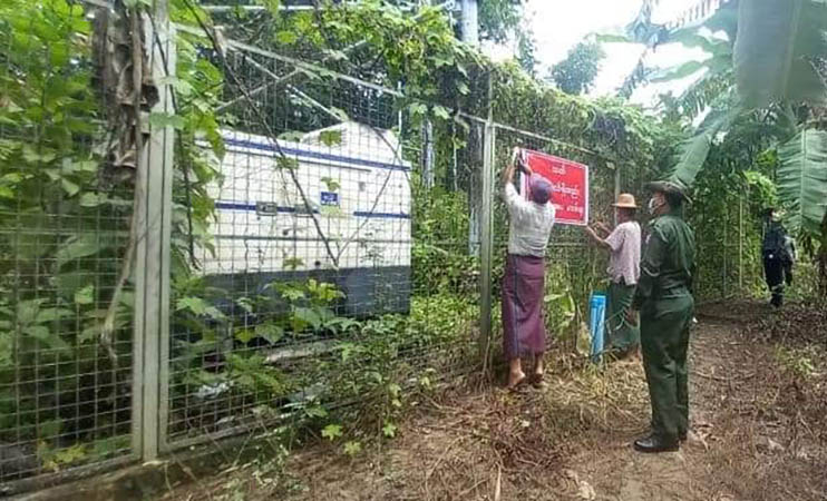 အိမ်မဲမြို့နယ်ရှိ Mytel တာဝါတိုင်များကို စစ်တပ်က လိုက်လံစစ်ဆေး