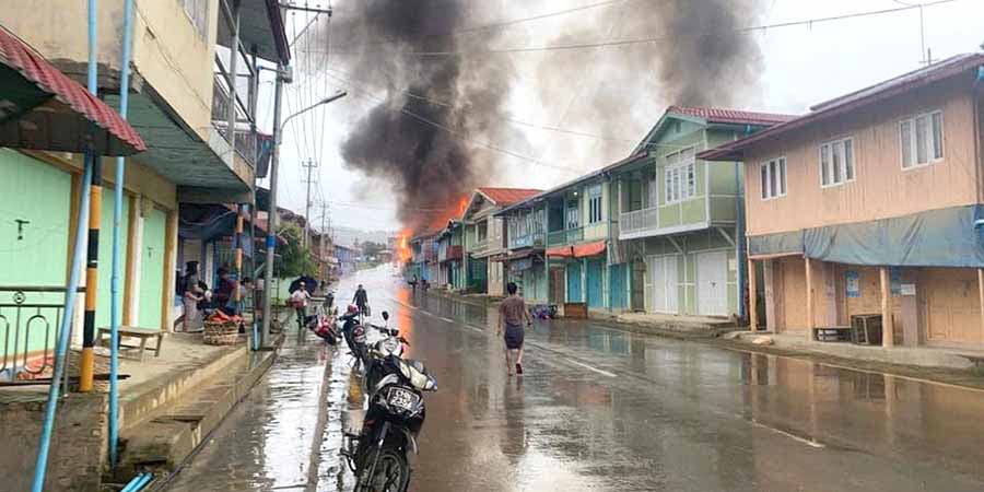 ချင်းပြည်နယ်ကို ၂ ပတ်အတွင်း စစ်ရေးအရ အပြတ်ချေမှုန်းမည်ဟု စစ်ကောင်စီ ခြိမ်းခြောက်