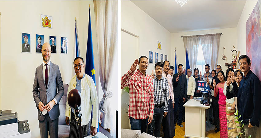ချက်သမ္မတနိုင်ငံတွင်  NUG အစိုးရ၏ မြန်မာကိုယ်စားလှယ်ရုံးဖွင့်လှစ်