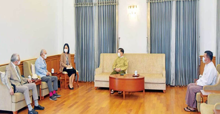 နီပွန်ဖောင်ဒေးရှင်းဥက္ကဋ္ဌနှင့် စစ်ခေါင်းဆောင်တွေ့ဆုံ ပြည်တွင်းငြိမ်းချမ်းရေးကိစ္စဆွေးနွေး