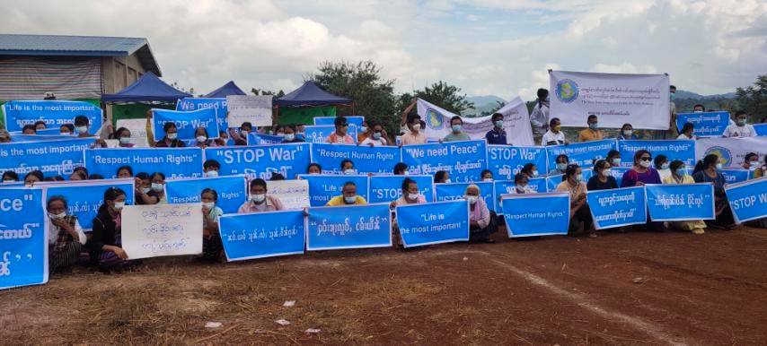 ရှမ်းသံဃာနှင့်ပြည်သူပူးပေါင်း၍ စစ်ဘေးရှောင်များကိုကူညီ၊  တိုက်ပွဲများ ရပ်တန့်ရန် တောင်းဆို