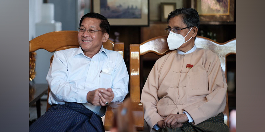 အန်အယ်လ်ဒီနာယက ဦးတင်ဦးကို အာဏာသိမ်းစစ်ခေါင်းဆောင် သွားရောက်တွေ့ဆုံ