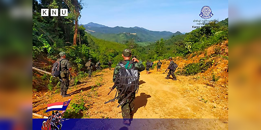 ရေးမြို့နယ်အတွင်း စစ်ကောင်စီနှင့် ကေအန်ယူ တိုက်ပွဲဖြစ်
