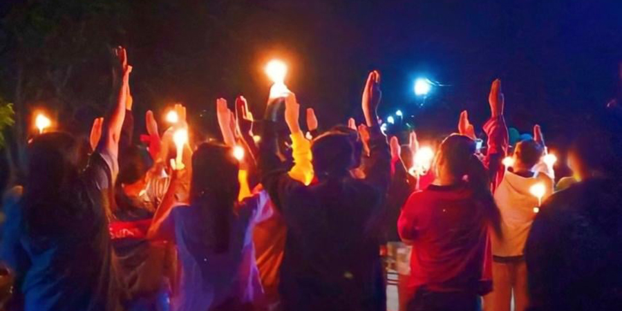 စစ်တပ်ထုတ်ကုန် သပိတ်မှောက်ရန် ထားဝယ်ခရိုင်သပိတ်ကော်မတီတိုက်တွန်း၊ လောင်းလုံးတွင် ညသပိတ်ပြုလုပ်
