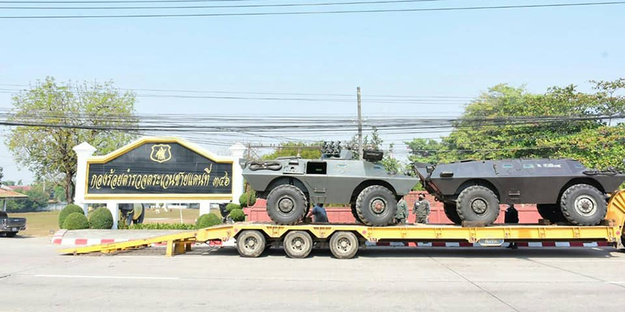 မြန်မာနယ်စပ်တွင် ထိုင်းစစ်တပ်က သံချပ်ကာကားများဖြင့် အသင့်ပြင်ထား
