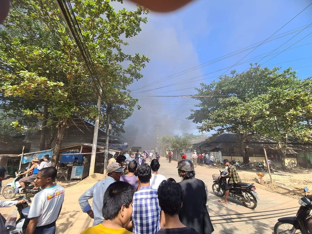 ပုသိမ်မြို့ အင်ကြင်းမြိုင်တန်းလျား မီးလောင်