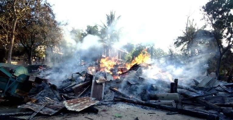 လေကြောင်းတိုက်ခိုက်မှုကြောင့် အင်းတော်မြို့နယ်က ရွာသားများ ပုန်းရှောင်နေကြရ