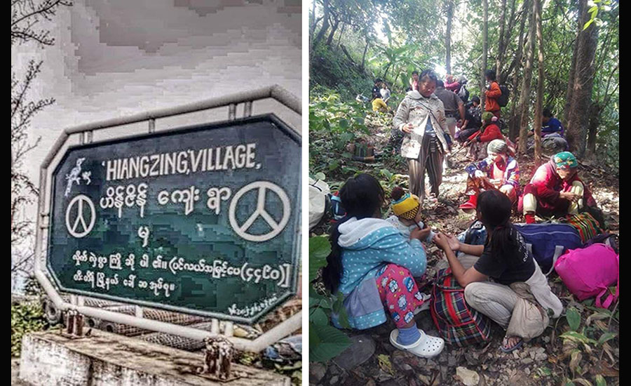 တီးတိန်မြို့နယ် ဟိန်ဇိန်ရွာနားကို စစ်ကောင်စီက ရဟတ်ယာဥ် ၂ စီးဖြင့် ပစ်ခတ်တိုက်ခိုက်