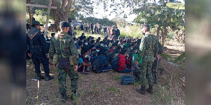 ထိုင်းဘက် တရားမဝင် ဝင်ရောက်လာသည့် မြန်မာအယောက် ၁၅၀ ကျော် ဖမ်းဆီးခံရ