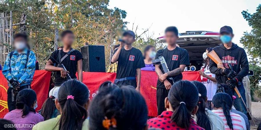 ယင်းမာပင်မြို့နယ် စစ်အာဏာရှင်ဆန့်ကျင်ဆန္ဒပြပွဲကို PDF က ကာကွယ်စောင့်ရှောက်ပေး