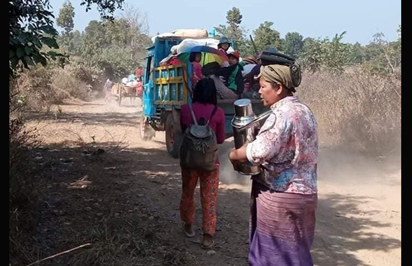 မင်းကင်းမြို့နယ် ချင်းတွင်းမြစ်ဘေးက ကျေးရွာသားထောင်ချီ စစ်ဘေးရှောင်နေရ