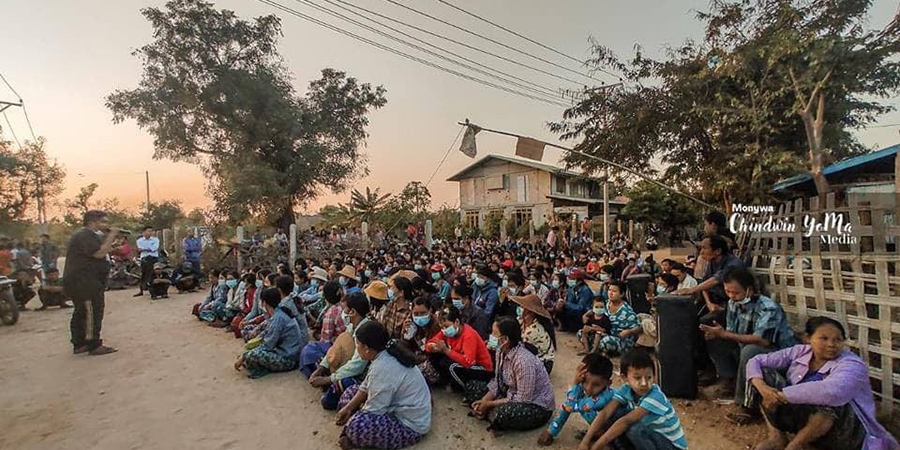 “ပြည်တော်ဝင်ဖို့ ရုန်းကြစို့” သပိတ်ကို PDF အကူအညီဖြင့် ယင်းမာပင်တွင် ကျင်းပ