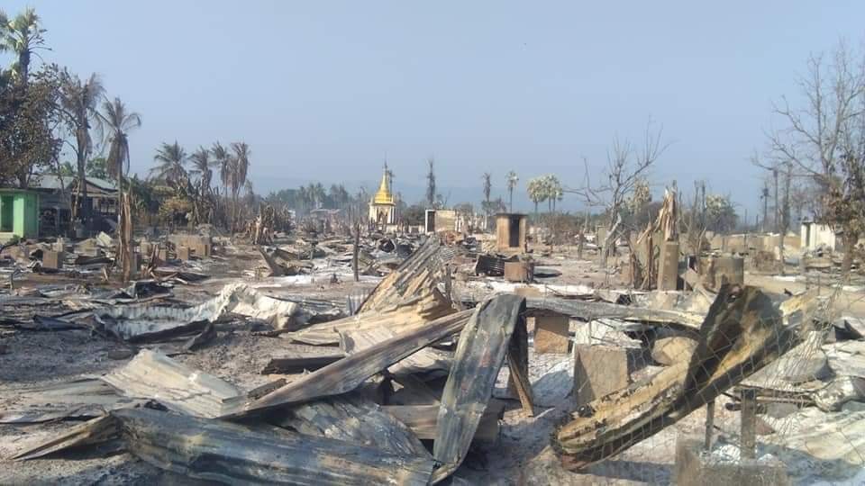 နေအိမ်များ မီးရှို့ဖျက်ဆီးခံခဲ့ရသည့် မင်းကင်းပြည်သူများ အ​ရေး​ပေါ်အကူညီလိုအပ်​