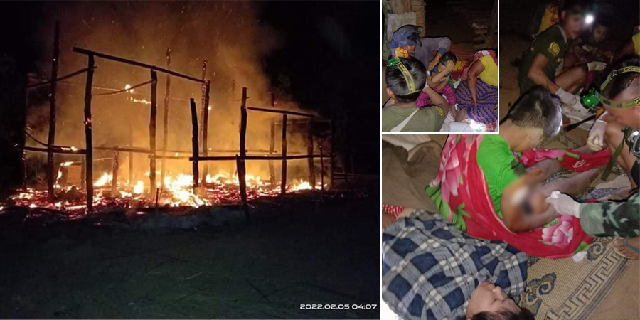 ဖာပွန်ခရိုင်တွင် စစ်တပ်က လေယာဉ်ဖြင့် ဗုံးကြဲ၊ အရပ်သား ၂ ဦး သေဆုံးပြီး ၃ ဦးဒဏ်ရာရ