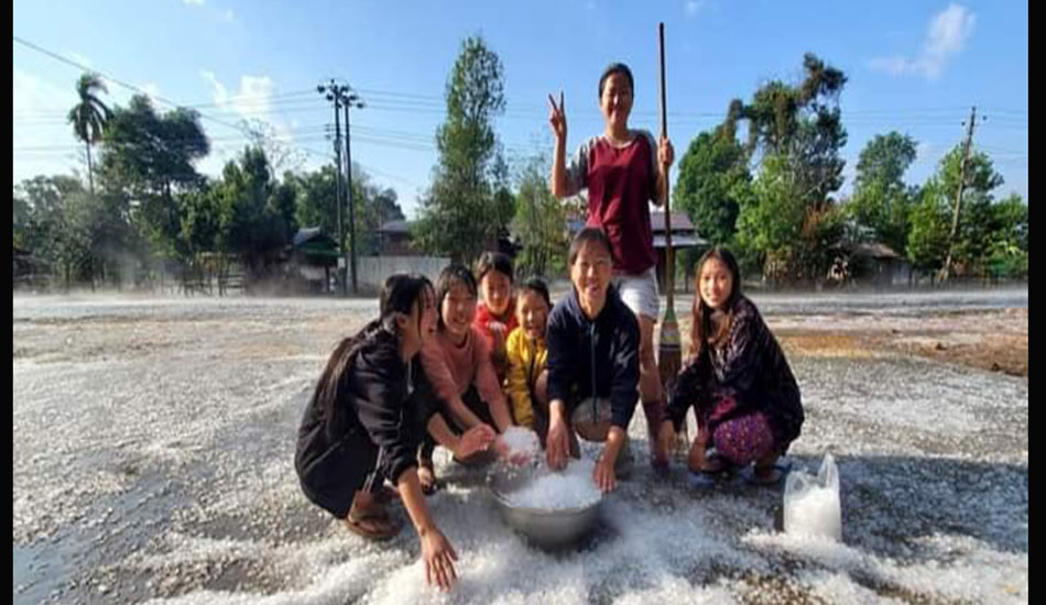 ကချင်ပြည်နယ်နှင့် ရှမ်းပြည်နယ်အပါအဝင် ဒေသအချို့တွင် မိုးသီးကြွေကျ