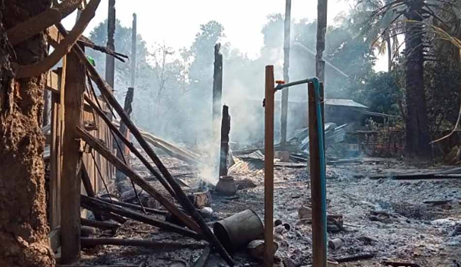 မင်းကင်းမြို့နယ်က နေအိမ် ၁၈၀ ခန့်ကို စစ်​ကောင်စီတပ်က မီးရှို့ပြီး ပြည်သူ ၅ ဦးကို ပစ်သတ်