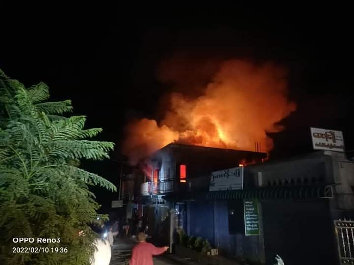 ရှမ်းပြည်တောင်ပိုင်း အောင်ပန်းတွင် နေအိမ်တစ်လုံး မီးလောင်