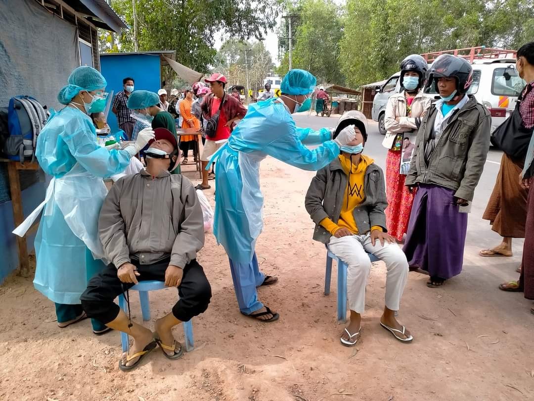 ဧရာဝတီတိုင်းတွင် ၂ ပတ်အတွင်း ကိုဗစ်အတည်ပြုလူနာ ၁၅၀၀ ကျော်ထိရှိလာ