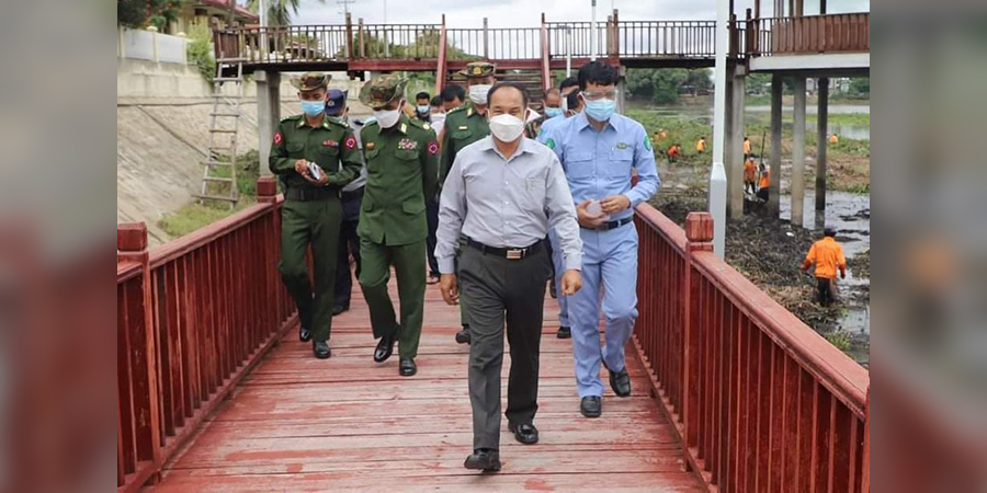 အာဏာသိမ်းစစ်ကောင်စီခန့် စစ်ကိုင်းတိုင်းဝန်ကြီးချုပ်ယာဉ်တန်း မိုင်းဆွဲခံရ