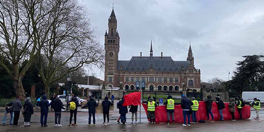 ICJ နိုင်ငံတကာတရားရုံးရှေ့ ကြားနာမှု မစခင် မြင်ကွင်းများ
