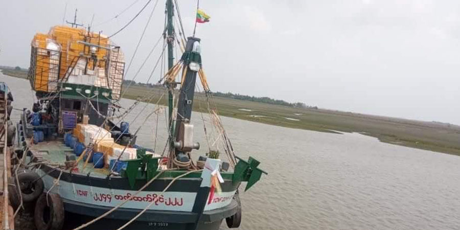 မုန်တိုင်းကြောင့် ရခိုင်မှ ဘင်္ဂလားဒေ့ရှ်သို့ တင်ပို့မည့် ငါးမြစ်ချင်းများ ပိတ်မိနေ