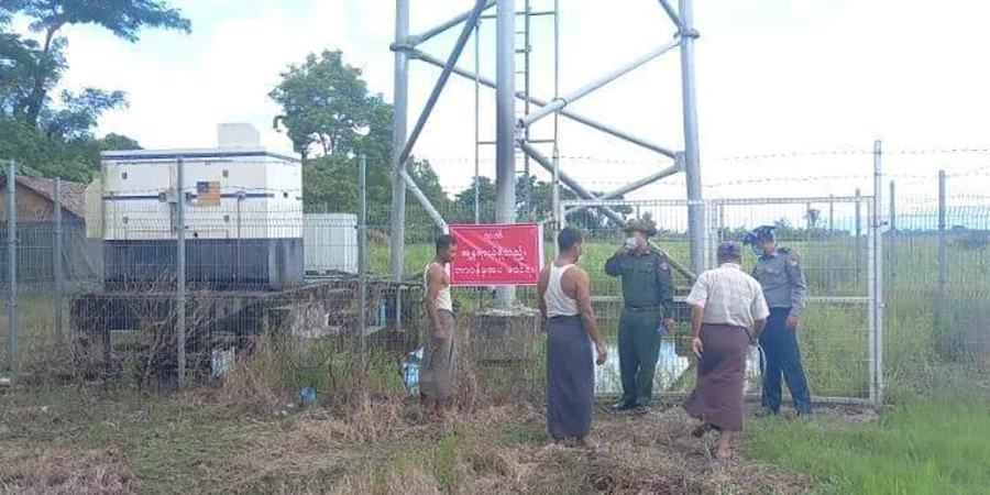 မြန်အောင်မြို့တွင် စစ်အုပ်စုပိုင်တာဝါတိုင် ဗုံးခွဲခံရသဖြင့် ရေနံလုပ်သားများ ဖမ်းဆီးခံရ
