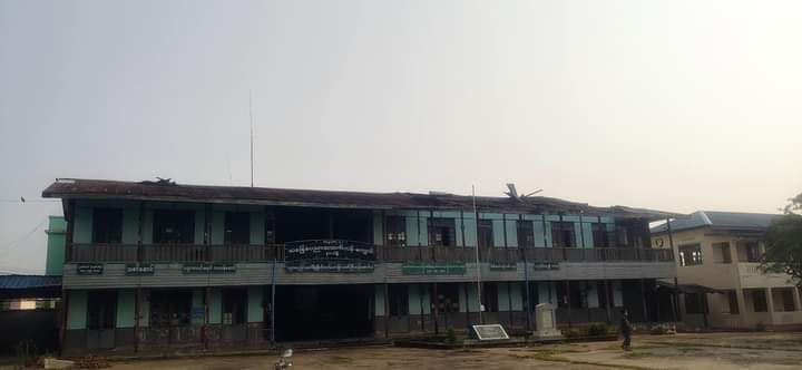 မူဆယ်မြို့၌ လေပြင်းတိုက်ခတ်သဖြင့်ကျောင်းနှင့် အိမ်အမိုးများပျက်စီး