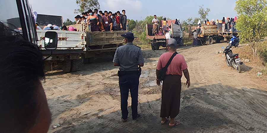 လွတ်ငြိမ်းခွင့်ဖြင့် စစ်တွေထောင်မှ ပြန်လွတ်လာသူ ၁၆၆ ဦးကို နေရပ်ပြန်ပို့