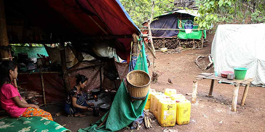 ၁ နှစ်နီးပါးရှိဖြစ်တဲ့ ငြိမ်းတောင်စစ်ရှောင်စခန်း (ဓာတ်ပုံ)