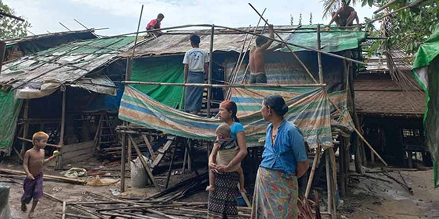 မိုးကာလမတိုင်မီ ရခိုင်စစ်ဘေးရှောင်များ နေအိမ်ဆောက်လုပ်ရန် လိုအပ်
