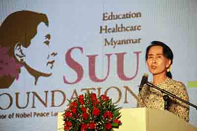 ေဒၚေအာင္ဆန္းစုၾကည္ တည္ေထာင္တဲ့ စုေဖာင္ေဒးရွင္း ဖြင့္လွစ္