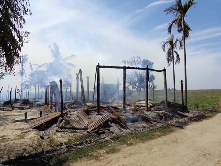 ဒုခ်ီးရားတန္း အလယ္႐ြာ မီးေလာင္မႈ ရႈိ႕မီးဟု အစိုးရထုတ္ျပန္