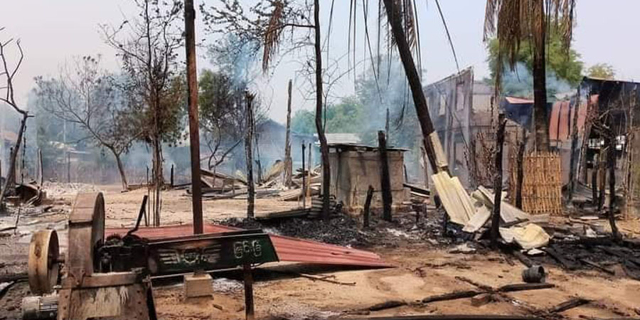 ပေါက်နှင့် စေတုတ္တရာတွင် စစ်ကောင်စီတပ်များ မိုင်းဆွဲခံရ၊ သစ်ညီနောင်ရွာ မီးရှို့ခံရသဖြင့် နေအိမ် ၇၀ ခန့် ဆုံးရှုံး