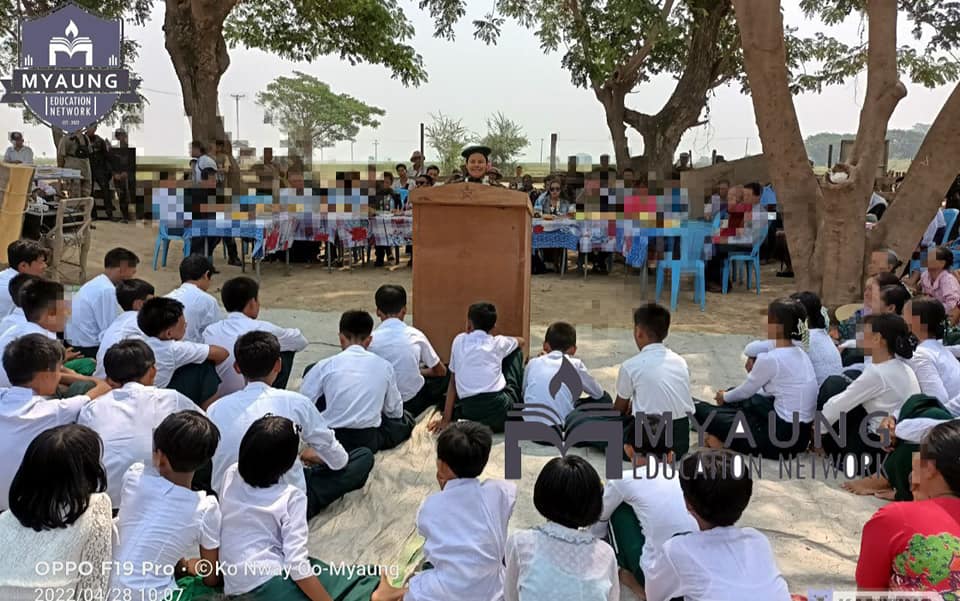 မြောင်တွင် ၂၅ ကျောင်းမြောက်စာသင်ကျောင်းကို ပြည်သူ့ကာကွယ်ရေးတပ်များ လုံခြုံရေးဖြင့် ဖွင့်လှစ်