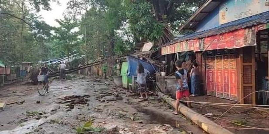 မအူပင်တွင် လေပြင်းတိုက်ခတ်၊ နေအိမ် ၄၀ ကျော်ပျက်စီးဆုံးရှုံး