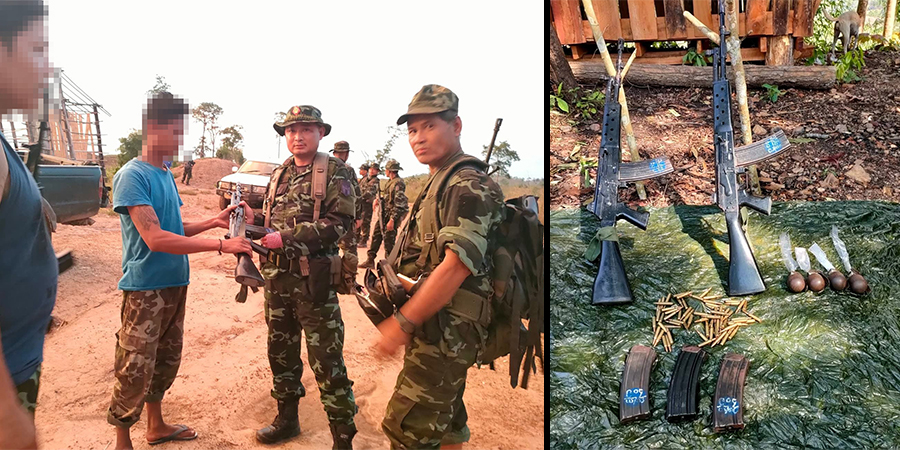 စစ်ကောင်စီတပ်ဖွဲ့ဝင် ၂ ဦး လက်နက်ခဲယမ်းများနှင့်အတူ ကေအန်ယူ ထံ ပူးပေါင်း