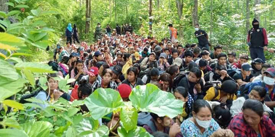 တာ့ခ်ခရိုင်တွင် တရားမဝင် ဝင်လာသည့် မြန်မာ ၁၅၆ ဦး ဖမ်းဆီးခံရ