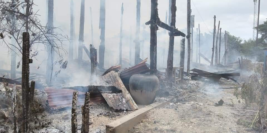 ရေစကြိုမြို့နယ် ကျေးရွာများကို စစ်ကောင်စီတပ် မီးရှို့ဖျက်ဆီး၊ ဒေသခံ ၃,၀၀၀ ခန့် ထွက်ပြေးနေရ