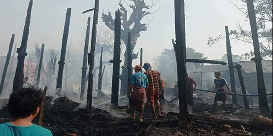 ရေလယ်ကျွန်းဒေသ၌ ၁၀ ရက်အတွင်း စစ်ကောင်စီတပ် မီးရှို့မှုကြောင့် ​အိမ်ခြေ ၁၅၀ နီးပါး ဆုံးရှုံး