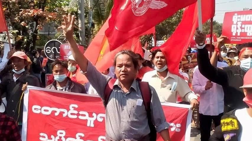 တောင်သူလယ်သမားအရေး တက်ကြွလှုပ်ရှားသူ ဦးအေးသိန်းကို ထောင်ဒဏ် ၃ နှစ် အမိန့်ချ