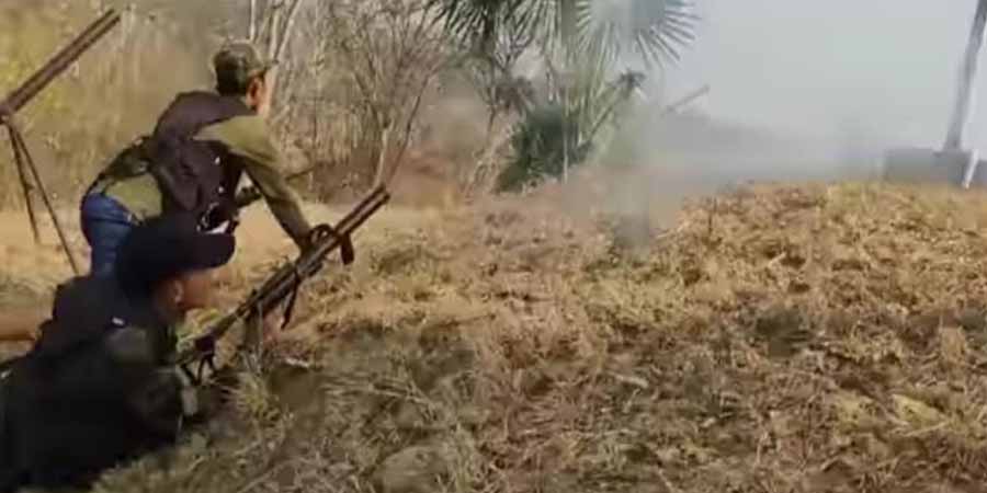 စစ်ကောင်စီ၊ ပျူစောထီးပူးပေါင်းတပ်နှင့်  ဂန့်ဂေါ  PDF တိုက်ပွဲဖြစ်ပွား
